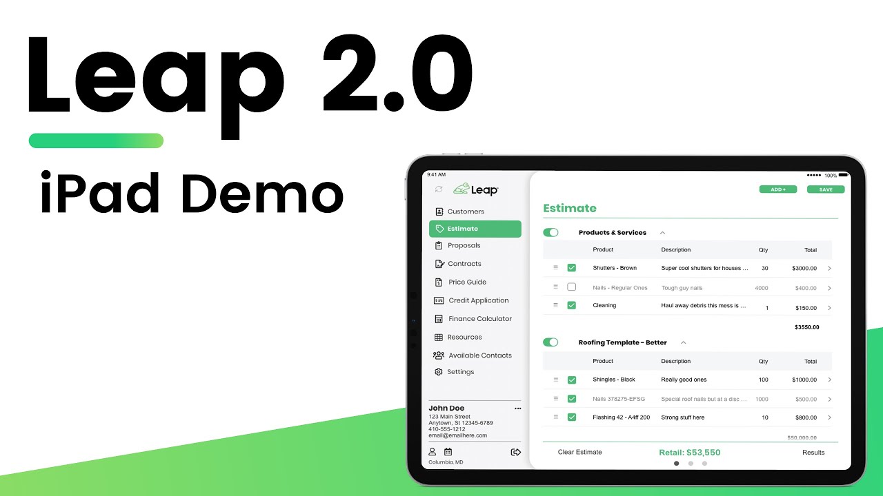 Leap 2.0 Demo on an iPad