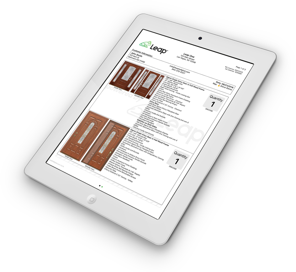 Leap Digital Point Of Sale Application For Home Services - 