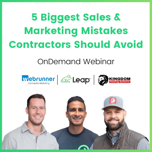 [Video] 5 Biggest Sales & Marketing Mistakes Contractors Should Avoid