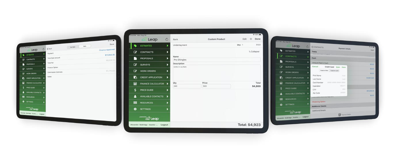 Three iPads