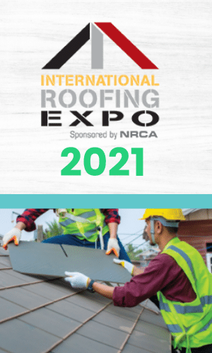 Internation Roofing Expo 2021 - image of two roofing contractors