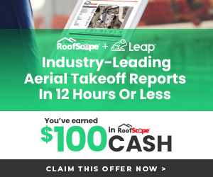 RoofScope $100 cash offer