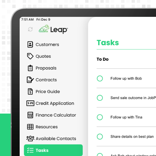 Leap tasks is a new addition to the app