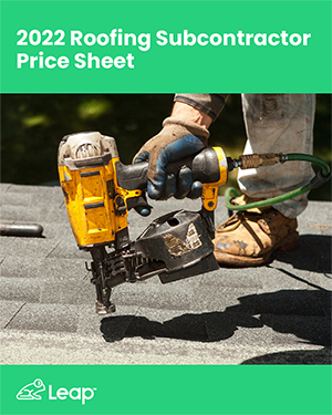 2022 Roofing Subcontractor Price Sheet