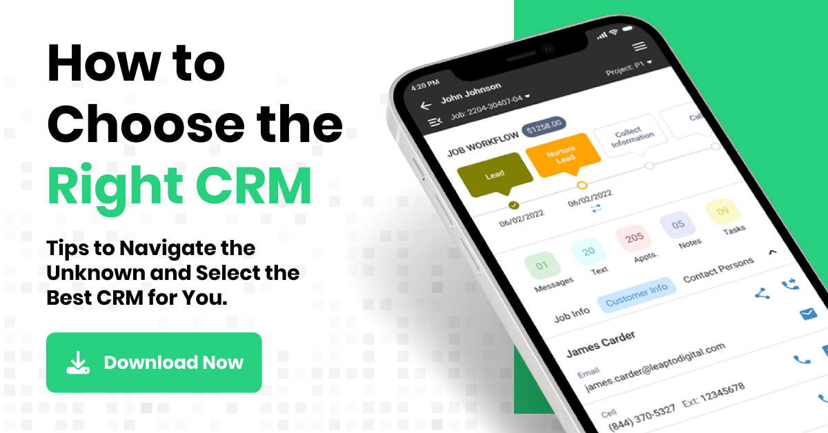 How to Choose A CRM Complete Guide for Contractors Leap