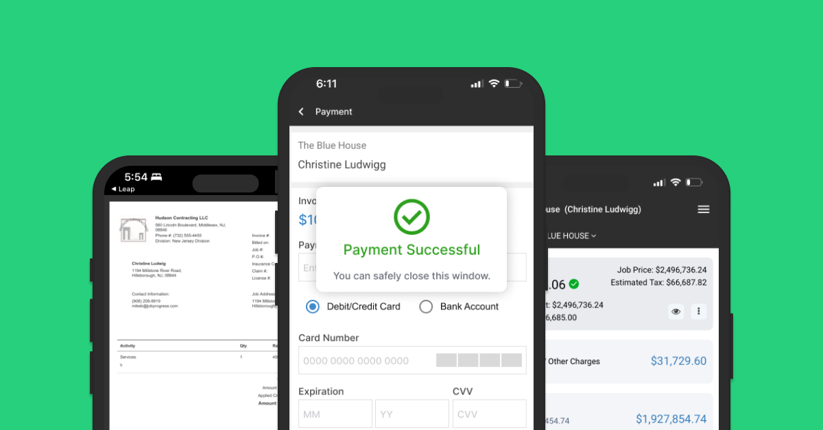 Improve your roofing invoices with the right payment system