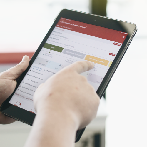 Leap HVAC software on tablet 