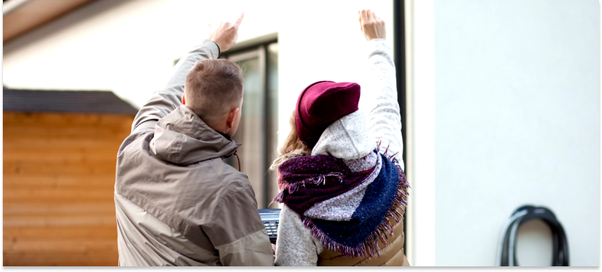 Roofing customer service by showing a homeowner their roof