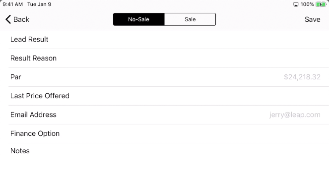 Results Save Button