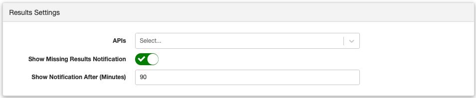 Results Settings